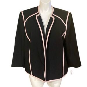 Women's Black Jacket with Pink Trim
